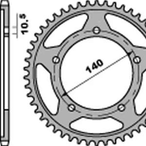 Poslední Šance PBR rozeta 4398 49 C45 SUZUKI DL 1000 V-STROM '02-'19, GSX-R 1000 '01-'19, GSX-R /GSR '06-'10, DL 650 V-STROM '04-'19 (JTR1792.49) (ŁAŃC.525) (MADE IN ITALY)